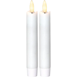 LED Antikljus 2-pack Flamme Rustic Vit 15 cm