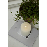 LED Blockljus Flamme Flow Vit 7,5x12,5 cm