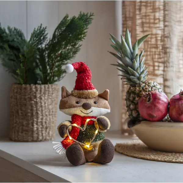 Dekorationsfigur Joylight Brun räv