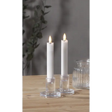 LED Antikljus 2-pack Flamme Rustic Vit 15 cm