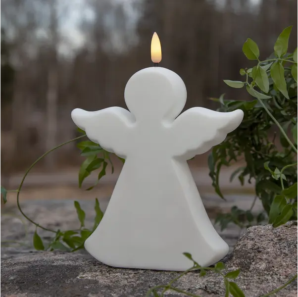 LED Gravljus Flamme Angel Vit 13,5x18 cm