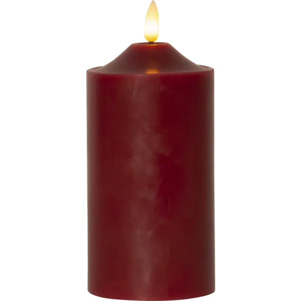 LED Blockljus Flamme Top Röd 7,5x17 cm