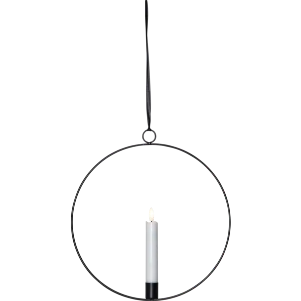 Inomhusdekoration Flamme Ring Svart hängande 30 cm