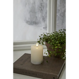 LED Blockljus Flamme Flow Vit 7,5x12,5 cm
