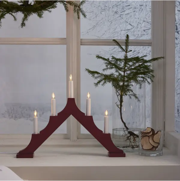 Ljusstake Alma Röd A-form 5L