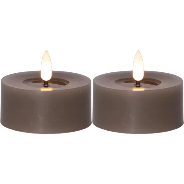 LED Värmeljus 2-pack Flamme Flow Mullvad 7x5,5 cm