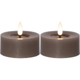 LED Värmeljus 2-pack Flamme Flow Mullvad 7x5,5 cm