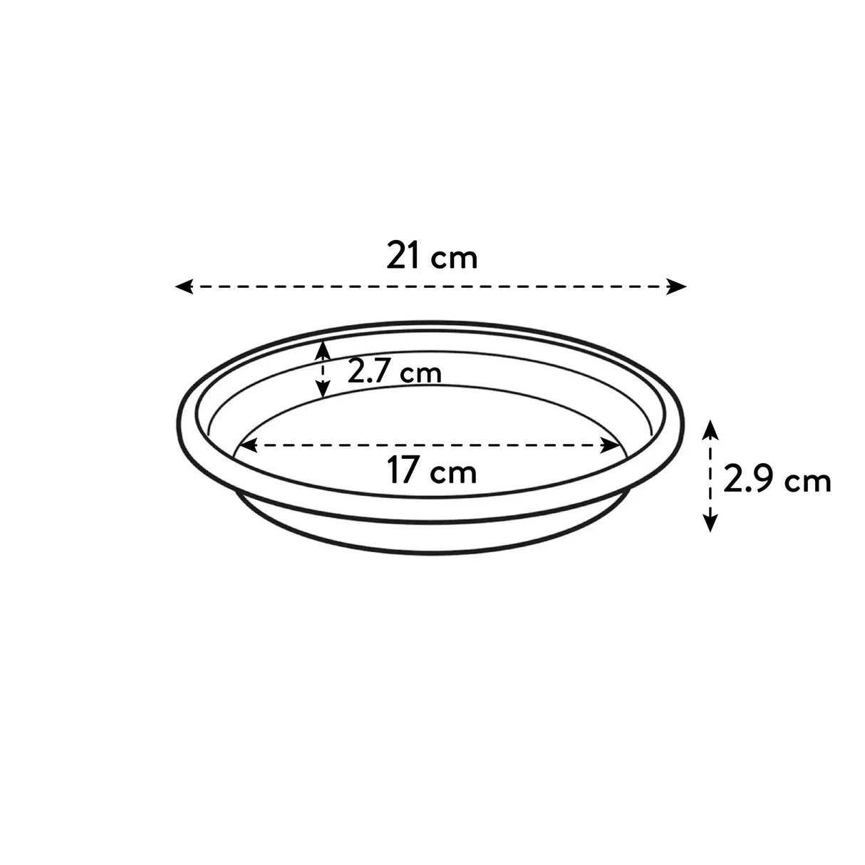 Universal Saucer Round 21cm Anthracite